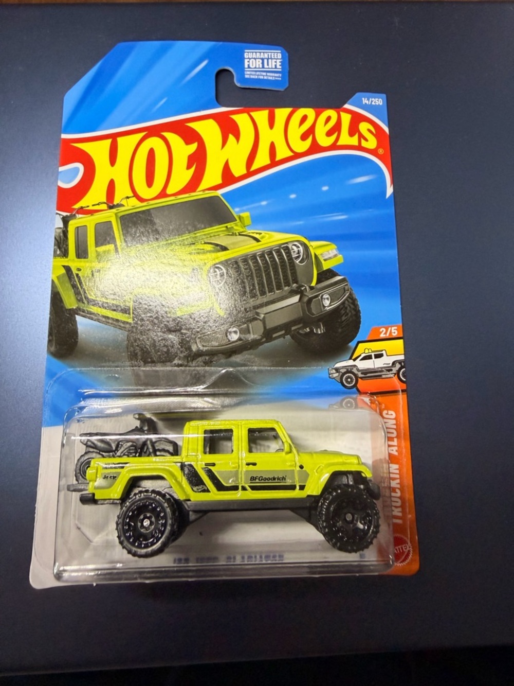Hot Wheels Neon Yellow Jeep Gladiator Pickup Toy - Hot Wheels Brand